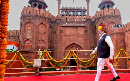 PM unfurling  Red Fort on the occasion of 77th Independence Day,