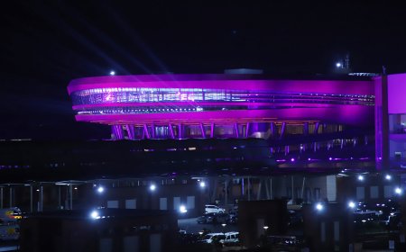 Glimpse of the Lighting illumination at Bharat Mandapam, in Pragati Maidan, New Delhi