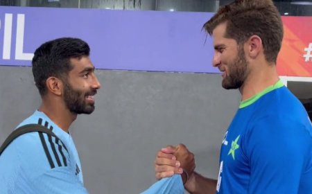Watch: Shaheen Shah Afridi’s heartfelt gesture for new father Jasprit Bumrah, ‘May Allah bless…’