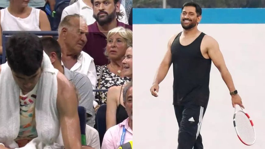WATCH: MS Dhoni enjoys Alcaraz vs Zverev match at US Open 2023