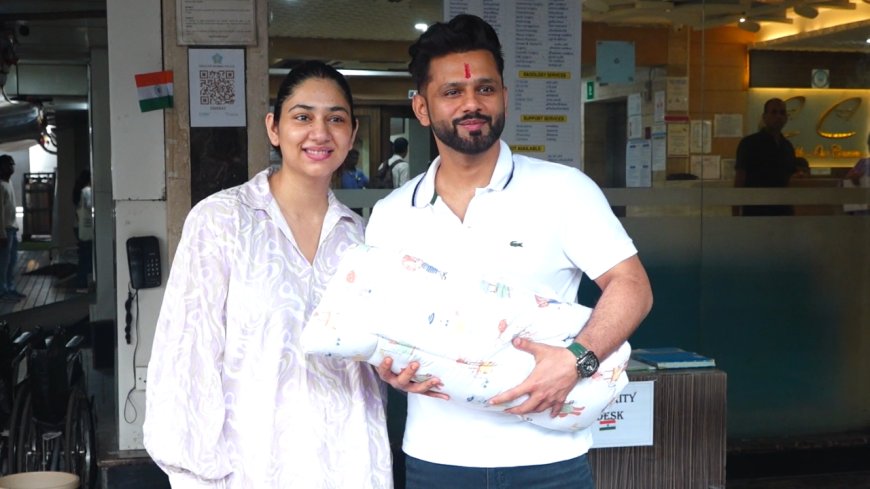 New parents Rahul Vadiya and Disha Parmar take home their little daughter from hospital; former says "I am taking home my Lakshmi on my birthday"