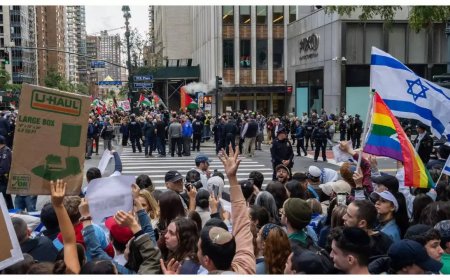'They need to die': Pro-Palestinian protesters clash with Israel supporters in New York
