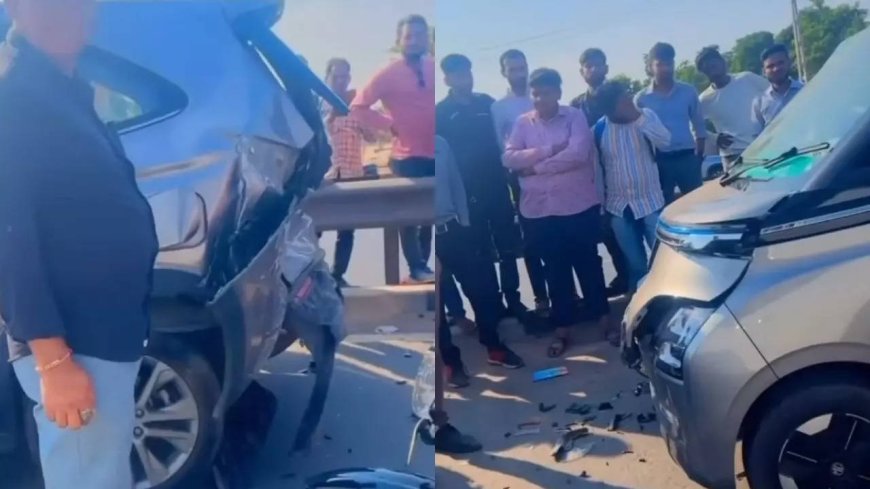 MG Comet reportedly destroys Toyota Innova HyCross rear