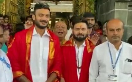 Watch: Rishabh Pant, Axar Patel visit Tirupati Balaji Temple