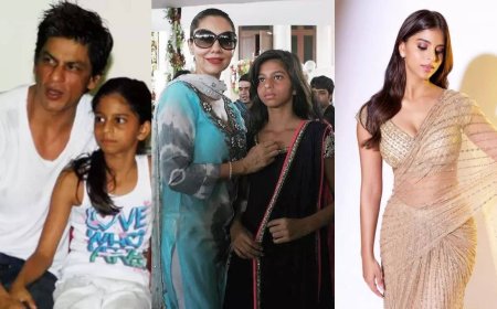 Then and now photos of Suhana Khan