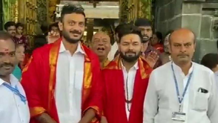 Watch: Rishabh Pant, Axar Patel visit Tirupati Balaji Temple