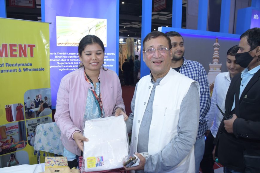 Industries Minister calls upon people from Bihar Pavilion to come to the Global Investor Summit - 'Bihar Business Connect 2023