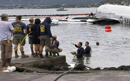 US Navy plans to raise jet plane off Hawaii coral reef using inflatable cylinders
