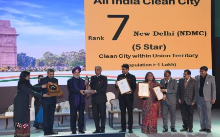 NDMC awarded for All India Clean city Rank 7th Under the  Swachh Survekshan 2023