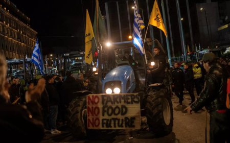 Greek farmers join tractor protest in front of parliament for 2nd day