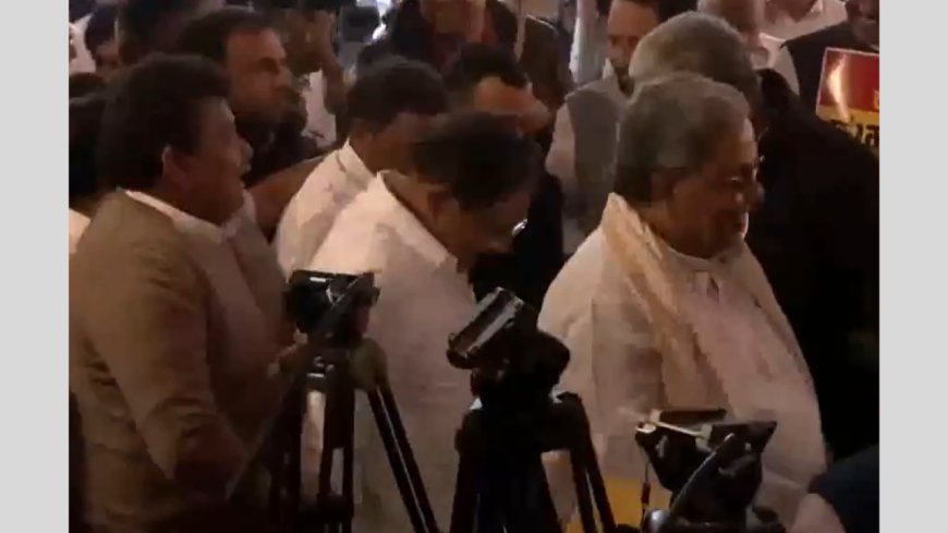 Karnataka CM Siddaramaiah, DK Shivakumar arrive at Jantar Mantar to participate in tax devolution protest against Centre