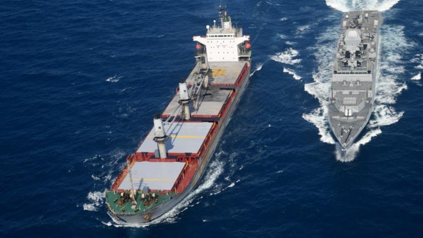 Indian warship aids merchant vessel under attack in Gulf of Aden