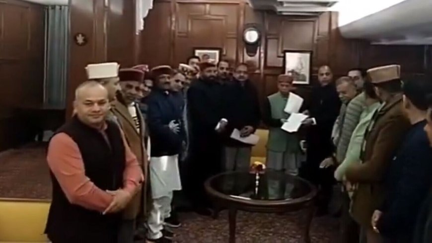 Himachal Pradesh: BJP leader Jairam Thakur reaches Raj Bhawan to meet Governor post Rajya Sabha poll result