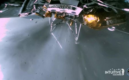 US Moon lander goes dormant a week after sideways landing