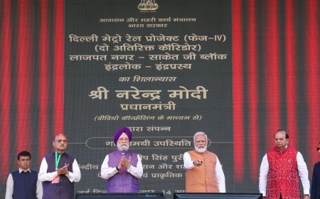 PM lays the foundation stone of two additional corridors of Delhi Metro’s Phase 4 at JLN Stadium