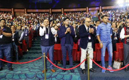 PM receives warm welcome at Bharat Mandapam