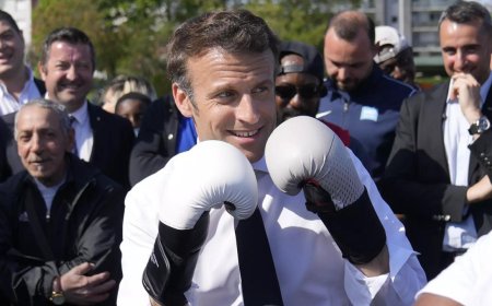 'Raging Bull': Emmanuel Macron shows off his boxing skills on camera