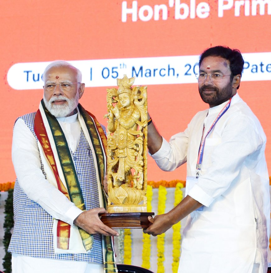 PM at foundation stone laying of multiple development projects at Sangareddy