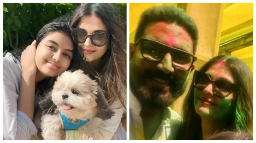 Ash-Abhishek-Aaradhya's Holi pics go viral