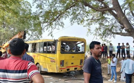 School bus overturns in Haryana's Narnaul, casualties feared