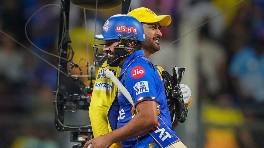MI vs CSK IPL 2024: MS Dhoni hugs Rohit Sharma after ‘Hitman’ remains unbeaten after century; netizens react