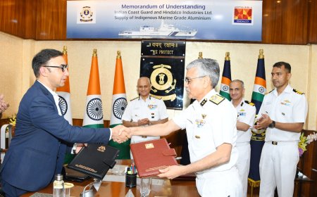 ICG signs MoU with private sector for manufacturing & supply of indigenous marine-grade aluminum for construction of ships