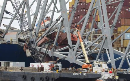 Baltimore bridge collapse: Crews prepare for controlled demolition