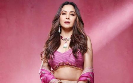 Madhuri Dixit stuns in a vibrant lehenga