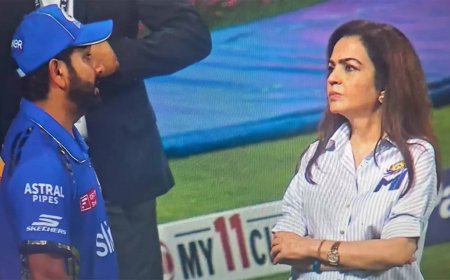 Rohit, Nita Ambani spotted in deep discussion, pics & video go viral