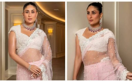 Kareena Kapoor Khan woos fans in sheer saree