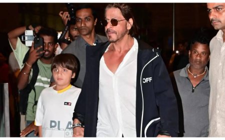 SRK and AbRam off to London ahead of 'King' shoot