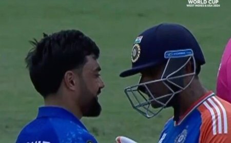 WATCH | Suryakumar Yadav-Rashid Khan's engage in playful banter during India vs Afghanistan clash; ‘stop sweeping me’