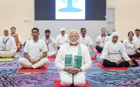 PM participates in 10th International Day of Yoga celebrations at Srinagar