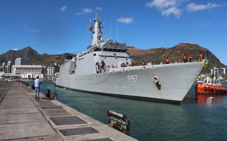 INS SUNAYNA AT PORT LOUIS, MAURITIUS