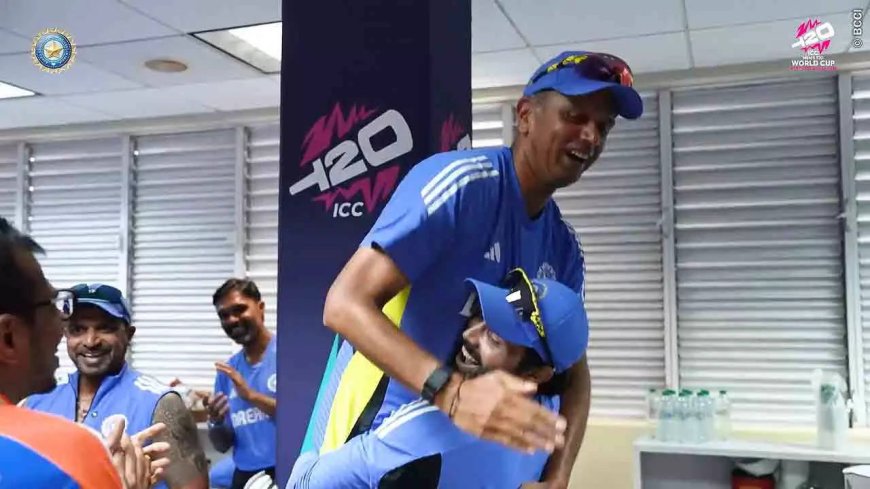 Watch: Jadeja lifts Dravid after getting fielder of the match medal