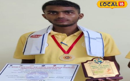 बिहार के इस लाल ने ग्रेपलिंग कुश्ती चैंपियनशिप 2024  में जीता गोल्ड मेडल...