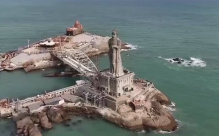 कन्याकुमारी में देश के पहले ग्लास ब्रिज का उद्घाटन:विवेकानंद मेमोरियल से तिरुवल्लुवर प्रतिमा तक 77 मीटर लंबा पुल, ₹37 करोड़ लागत