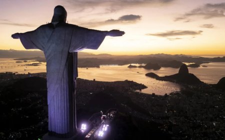 Catholics call for environmental action at Rio de Janeiro's iconic Christ the Redeemer statue
