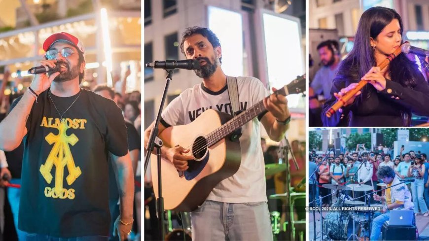 Akhil Sachdeva, Ankur Tewari’s acoustic sets have Gurgaon singing at the Buskr Chowk launch