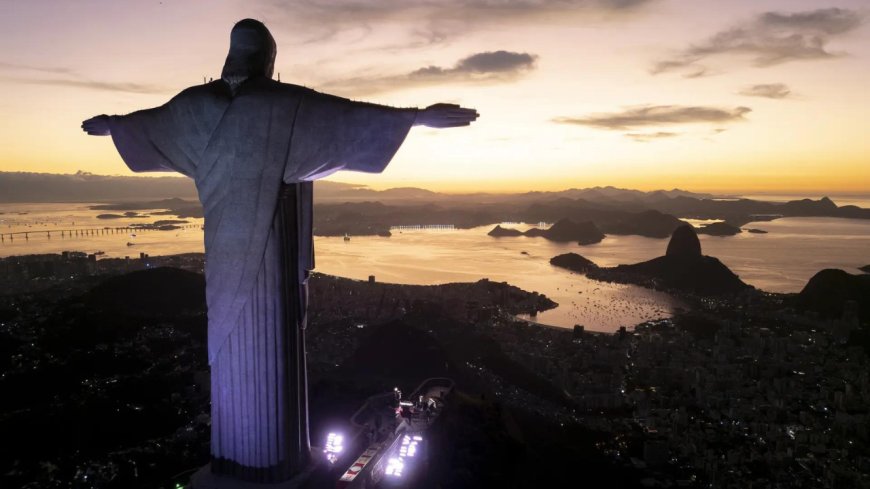 Catholics call for environmental action at Rio de Janeiro's iconic Christ the Redeemer statue