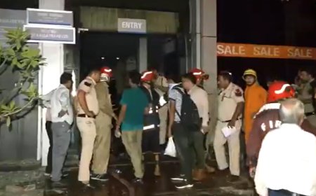 Delhi blaze: Fire at Vishal Mega Mart in Karol Bagh - video