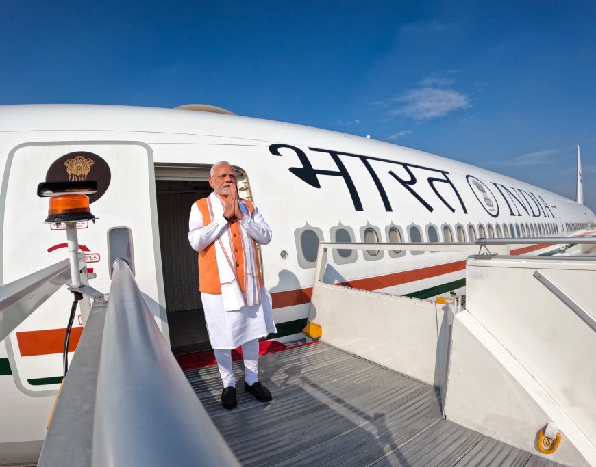 PM embarks on a five-nation visit to Ghana, Trinidad & Tobago, Argentina, Brazil and Namibia from New Delhi