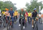 Dr. Mansukh Mandaviya leads 35th Fit India Sundays on Cycle Tiranga Rally with Panchayat Representatives in Delhi