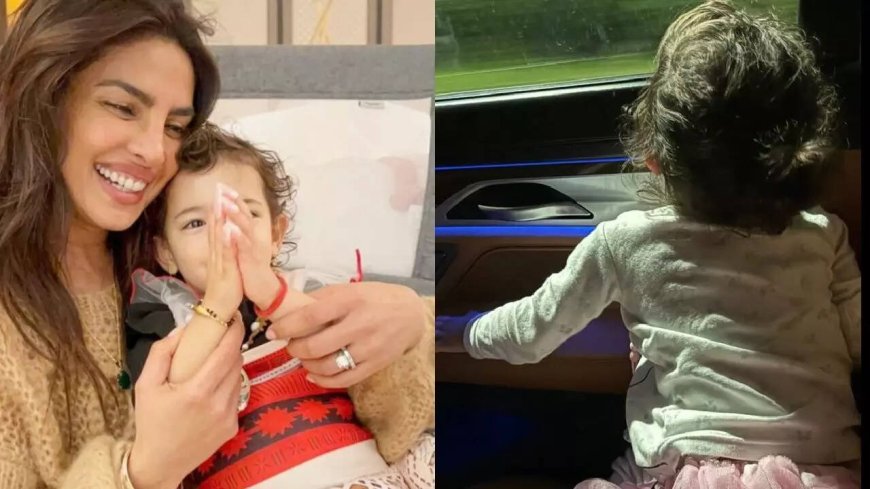 Priyanka and daughter Malti arrive in Hyderabad