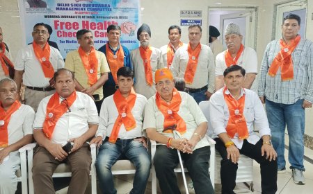 वर्किंग जॉर्नलिस्ट ऑफ इंडिया ने दिल्ली सिख गुरुद्वारा प्रबंधक कमेटी के सहयोग से पत्रकारों के लिए आयोजित किया स्वास्थ्य जांच शिविर